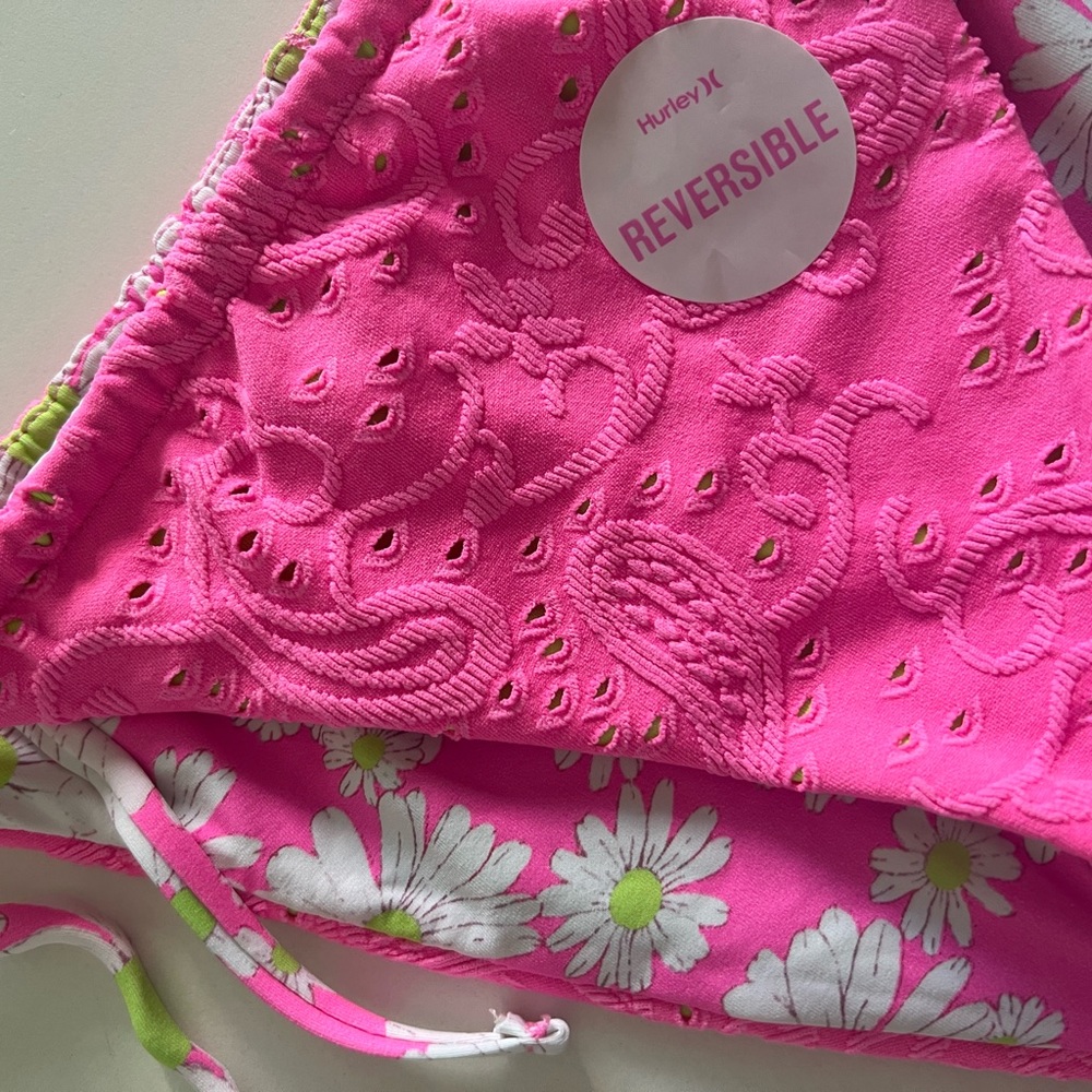{LoveShackFancy x Hurley} Brand New Cotton Candy Reversible Eyelet Bikini SET - Picture 14 of 16